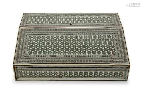 An Anglo-Indian Vizagapatam Sadeli Micromosaic Lap Desk