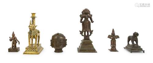 Six Indian Brass and Bronze Articles