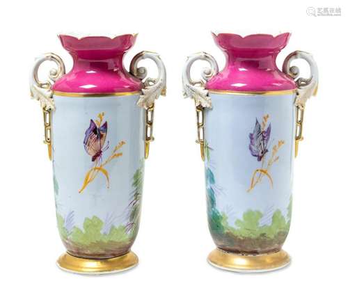 A Pair of Victorian Porcelain Vases