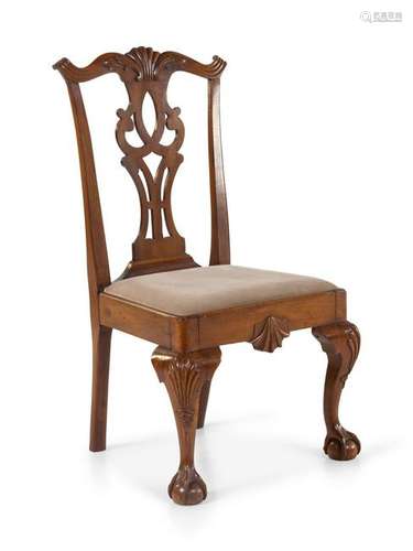 A Chippendale Walnut Side Chair