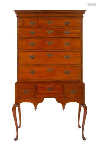 A Queen Anne Maple Highboy