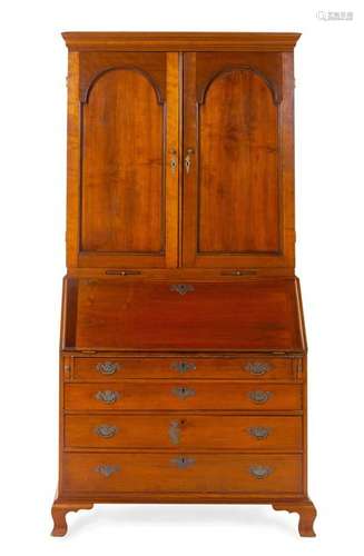 A Chippendale Cherry Secretary Bureau