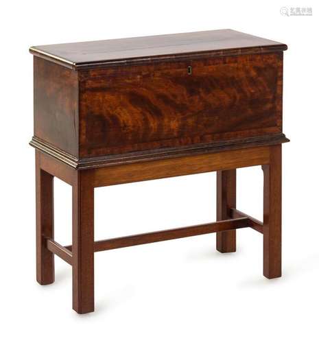 A Chippendale Veneered and Figured Mahogany Box on