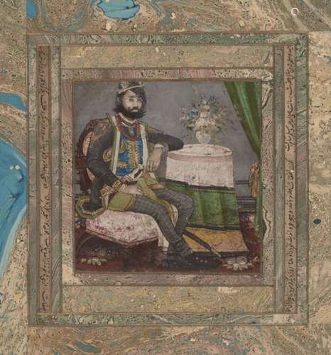 A portrait of Sawai Ram Singh II, Maharaja of Jaipur (r. 1835-80), Jaipur, circa 1880, opaque