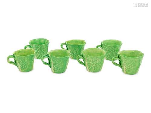 Seven Dodie Thayer Lettuceware Teacups