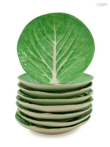 Eight Dodie Thayer Lettuceware Bread and Butter Plates