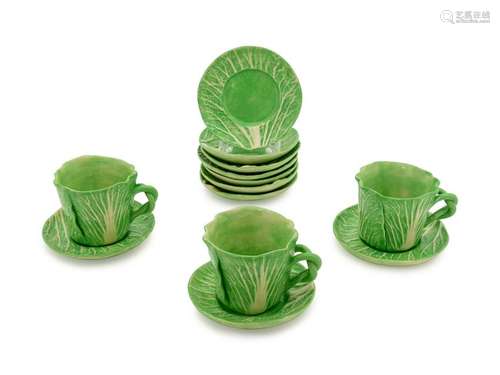 A Set of Ten Dodie Thayer Lettuceware Demitasse Cups