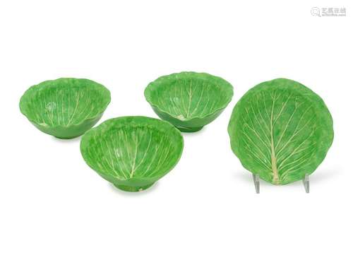 Four Dodie Thayer Lettuceware Soup Bowls