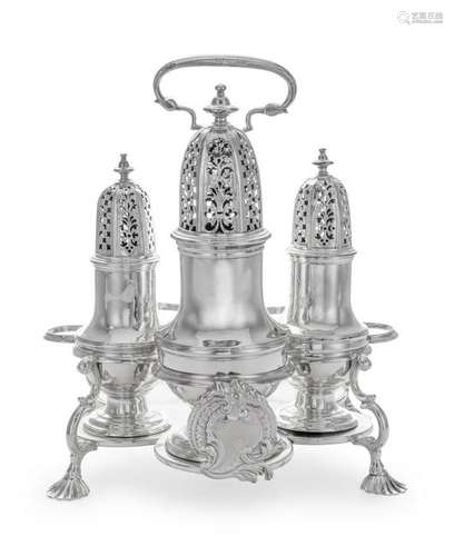 A George II Silver Cruet Set