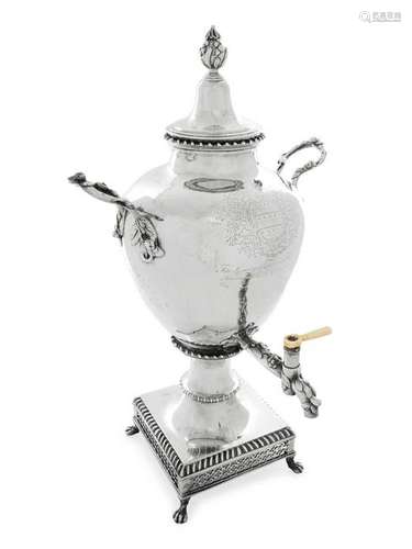 A George III Silver Tea Urn