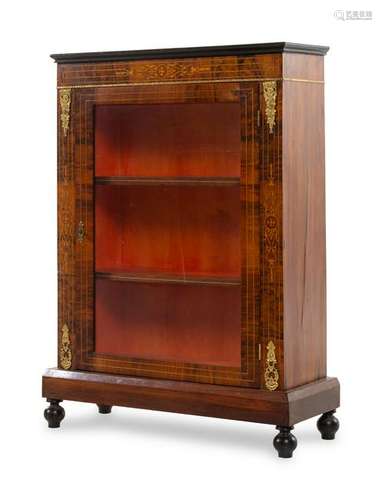 A Napoleon III Gilt Bronze Mounted Marquetry Cabinet