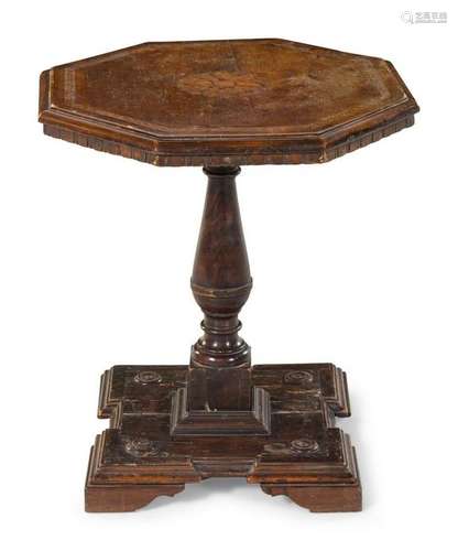 An Italian Walnut and Marquetry Table