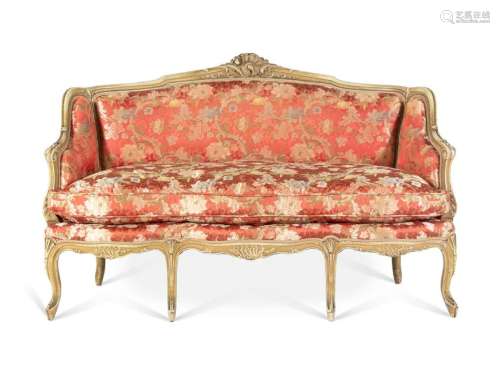 A Louis XV Style Painted Settee