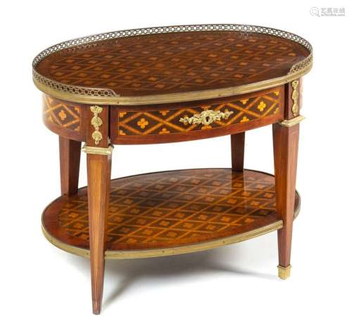 Louis XVI Style Marquetry Table