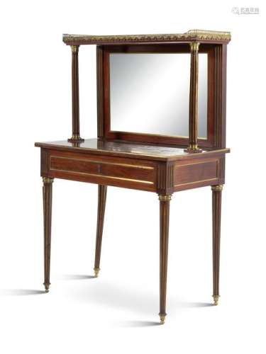 A Directoire Style Gilt Metal Mounted Mahogany Dressing