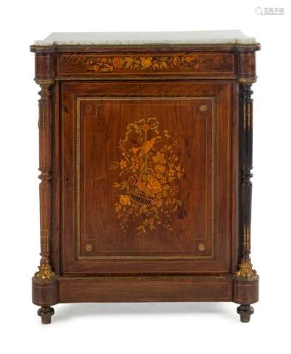 A Napoleon III Marquetry Cabinet