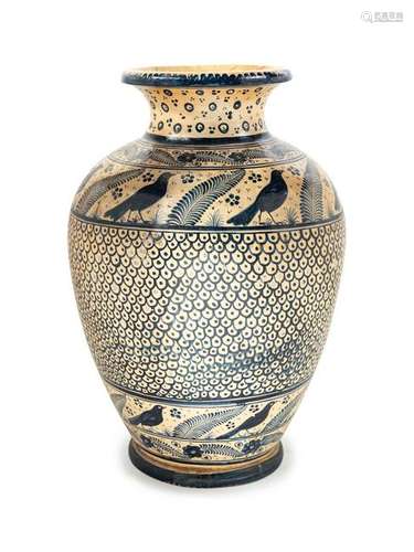 A Large Spanish Pottery Vase