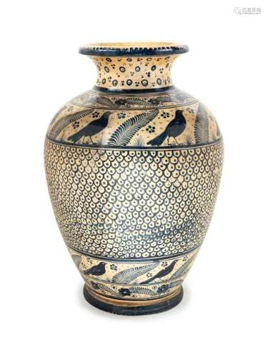 A Large Spanish Pottery Vase