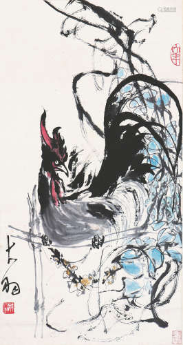 陈大羽(1912-2001) 大吉图 水墨 纸本立轴