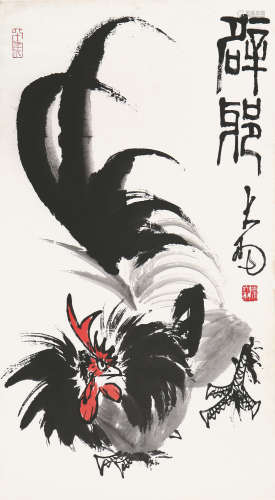 陈大羽(1912-2001) 大吉图 设色 纸本立轴