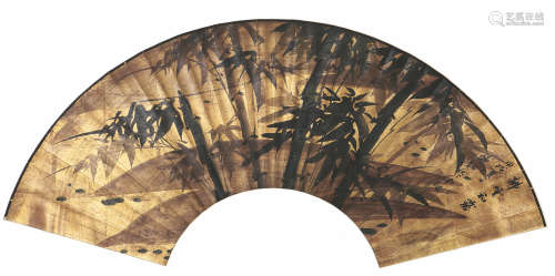 溥 佐(1918-2001) 拂云和露 水墨 纸本镜片