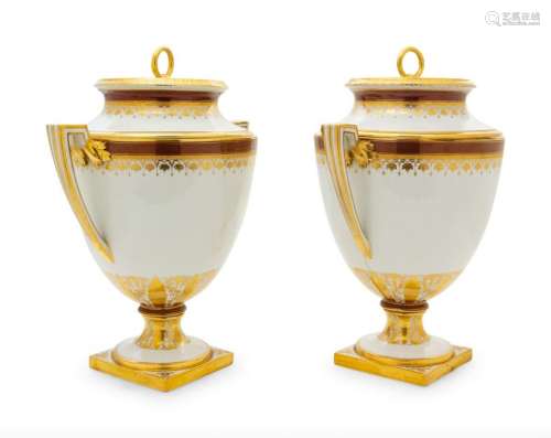 A Pair of Vienna Porcelain Fruit Coolers