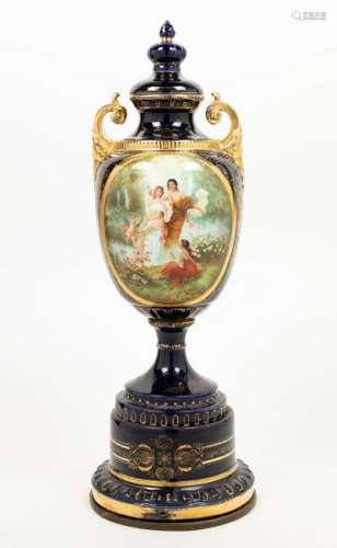 A Vienna Style Porcelain Urn