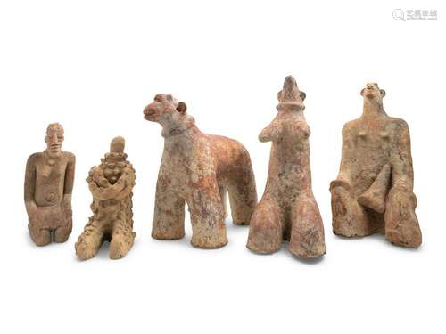 Five Earthenware Figures