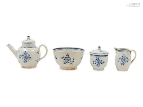 A Group of Staffordshire Pearlware Tea Articles