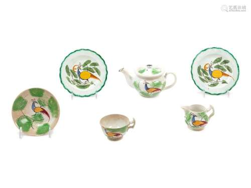 A Group of Staffordshire Pearlware Tea ArticlesÂ