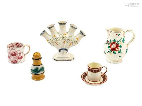 Five English Creamware andÂ  Pearlware Articles