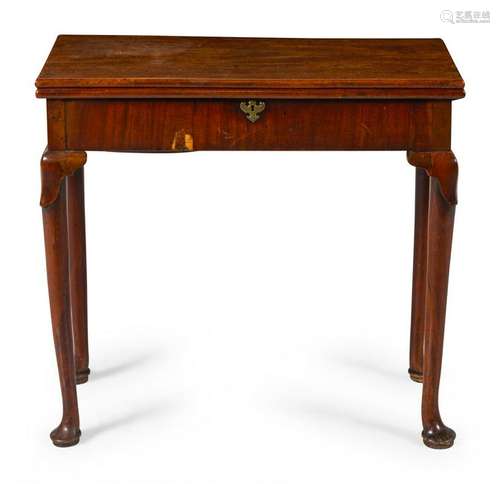 A George III Mahogany Flip-Top Table Height 28 x width