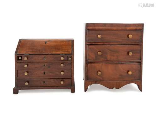 Two Diminutive English Furniture ModelsÂ