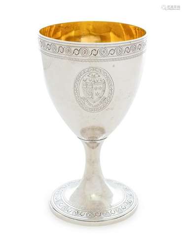 A George III Silver Goblet 6 3/4 height inches