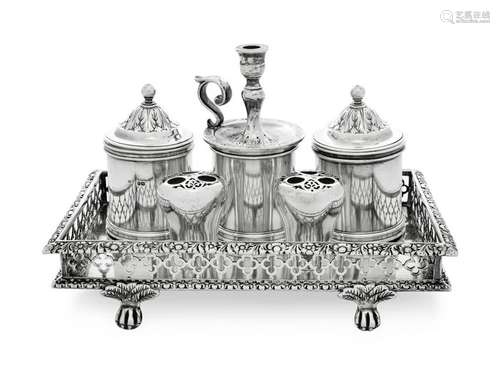 A Victorian Silver StandishÂ