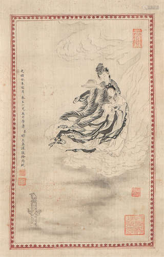 成亲王(1840-1891) 献寿图 设色 绢本立轴
