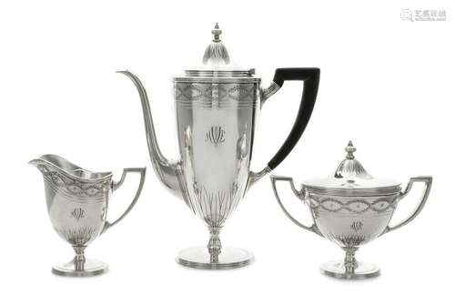 A Tiffany & Co. Silver Three-Piece Coffee Service