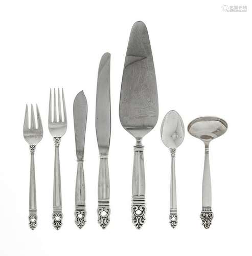 An American Silver Flatware Service