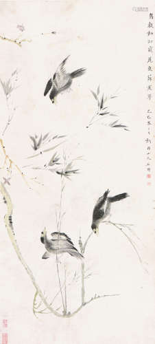 华 喦(1682-1756) 花气寒梦 设色 纸本立轴
