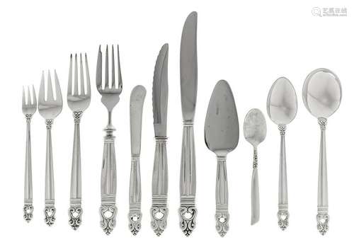 An American Silver Flatware Service