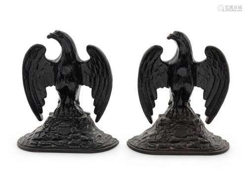 A Pair of Cast Iron Eagle-Form Bookends