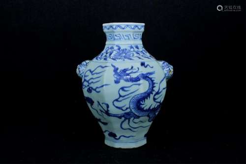 Chinese Yuan Porcelain Blue&White Vase