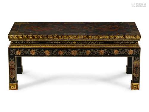 A Chinese Export Lacquered Low Table