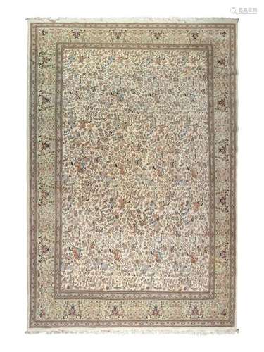 A Persian Wool Pictorial Rug