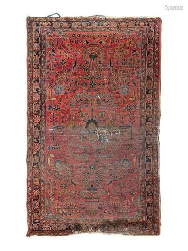 A Tabriz Wool Rug Approximately 6 x 8 feet.