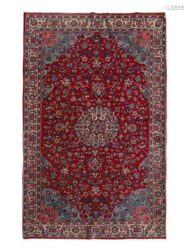 A Sarouk Wool Rug 6 feet 6 inches x 4 feet 2 1/2