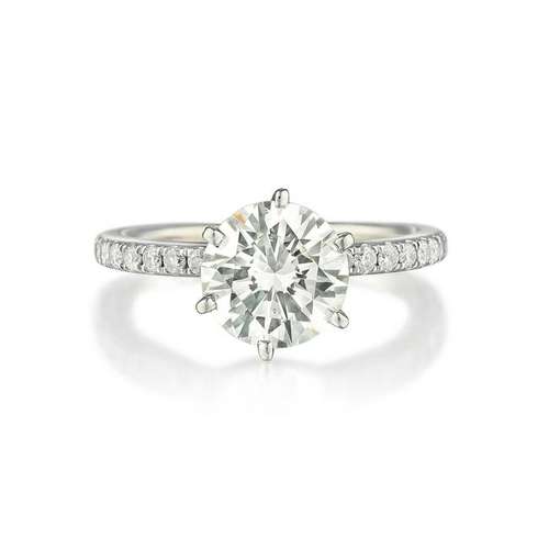 A 1.75-Carat Round Brilliant-Cut Diamond Ring