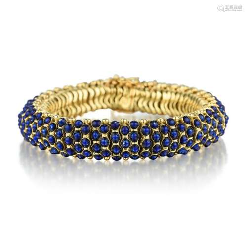 A Blue Enamel Bracelet, Italian