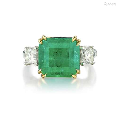 A 6.03-Carat Colombian Emerald and Diamond Ring