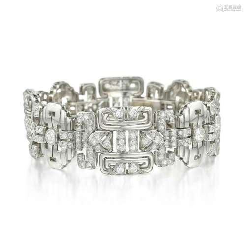 Art Deco Diamond Bracelet, French